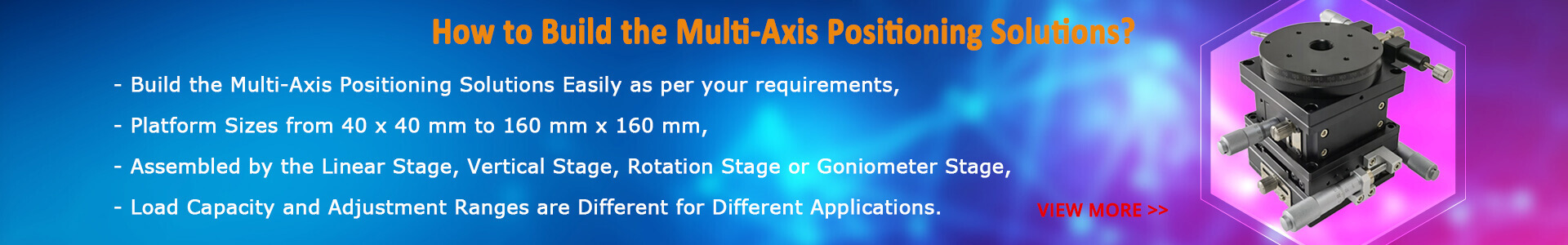 How to Build the Multi-Axis Positioning Solutions?