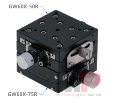 Dual-Axis Goniometer Stage GW60XY-50R with 50, 75 or 100 mm Distance