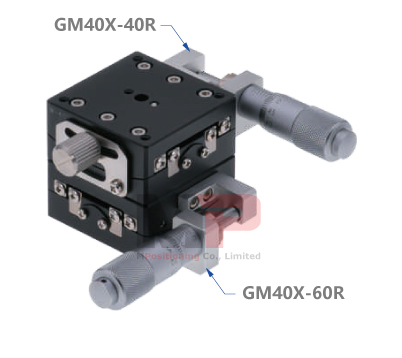 Dual-Axis Goniometric Stage GM40XY-40R with 40 mm Distance