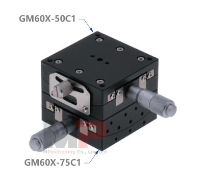 Dual-Axis Goniometric Stage GM60XY-50C1 with 50, 75 or 100 mm Distance